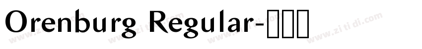 Orenburg Regular字体转换 Orenburg Regular字体转换